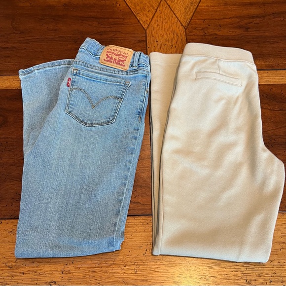Girls Uniform Pants/Levi’s Jeans - Picture 1 of 8